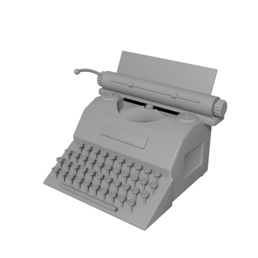 Upright Office Typewriter 1920s Miniature, 3D Print