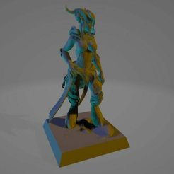 WoW_Draenei_Female_28mm.jpg Free STL file WoW Draenei Female 28mm・3D print object to download