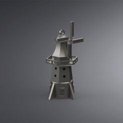 Untitled-2.jpg Файл STL Брелок для ключей "Ветряная мельница・Дизайн 3D-печати для загрузки3D