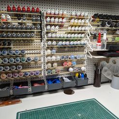 = = aS SSS peeve SES SS =< = Ss es eceene — Saas SS SSS —— Xs Sere nnes Box STL file Modular Pegboard Paint Rack: Citadel Pot・3D print model to download
