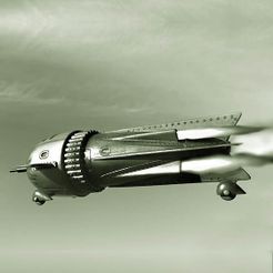 FLASH SEPIA.jpg STL file FLASH GORDON ROCKET comic・3D printing design to download