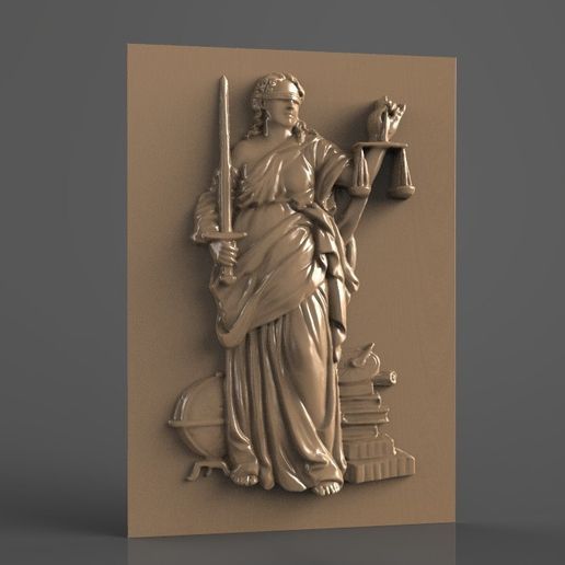 blind justice metaphore metaphoric cnc art - 3D model önizlemesi