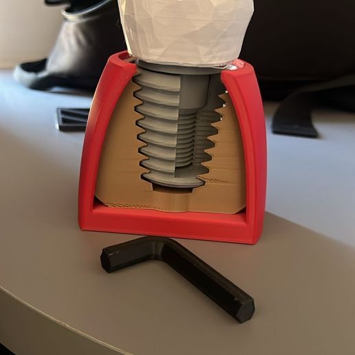 Modelo 3D didático de implante odontológico 3D model