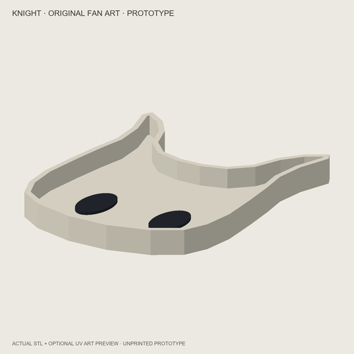KNIGHT - Hollow Knight Inspired Horned Mask Dish | STL Prototype