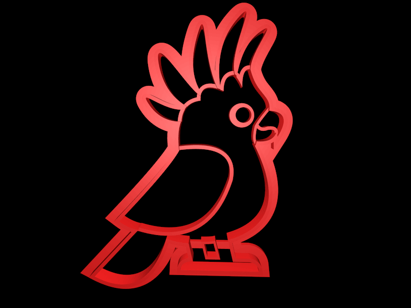 Parrot 2.0.png Download STL file Flying animals Cookie cutter set • 3D printer template, davidruizo