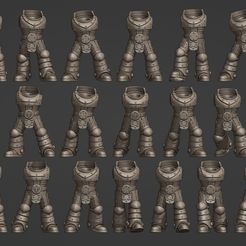 M2-bodies.jpg 3D file SPACE WARRIORS IN 2ND GENERATION ARMOR BODIES, TORSOS, LEGS・3D printer design to download, HelicopterHelicopter