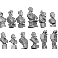 13.jpg Fichier STL COLLECTION DE BUSTES IMPRIMABLES EN 3D 9 PERSONNAGES 12 MODÈLES・Objet imprimable en 3D à télécharger