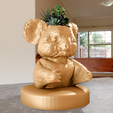 koala-bust-planter-2.png Koala bust planter pot flower vase stl 3d print file