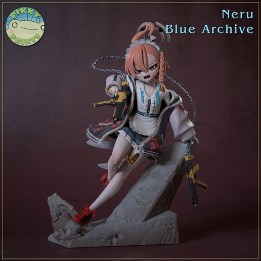 💬 Neru - Blue Archive・ 3D File for ・Cults