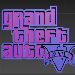 Free STL file logo (GTA V) grand theft auto 5 🎨・3D printing idea