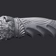 02.jpg Bear Head Knife Handle 3D model