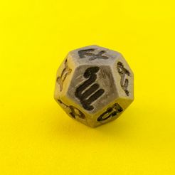 yellow-4.jpg Zodiac Dice / Dodecahedron