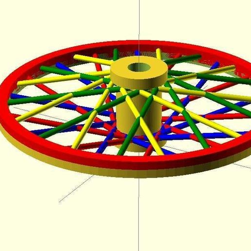 Free STL file Spoked Bike Wheel・3D printing design to download・Cults