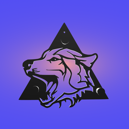 Wall key holder, wolf [COMMERCIAL LICENSE]