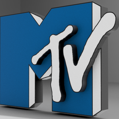 Mtv-02.png 3D file Mtv logo・3D print design to download