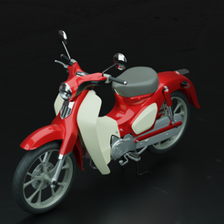 View-1.png 3D Print-Ready Motor Bike 3D