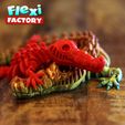 Flexi-Crocodile-07.jpg CUTE FLEXI PRINT-IN-PLACE CROCODILE with 3MF Included!