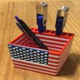 Cube_US_Flag_w_USBs.jpg USB and Pencil Holder - United States Flag