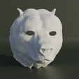 22.png Bear Face Mask - Wild Bear Cosplay 3D print model
