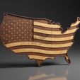 US-Map-Flag-Wavy-1-©.jpg USA Flag and Map Pack - Multilayer Laser Cutting Files