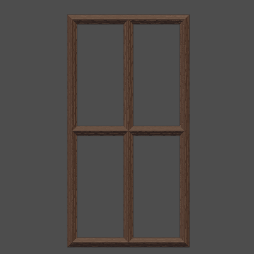 Free 3D file Wooden Window Frame Rectangle (28mm Scale)・3D printing ...