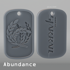 h_01.png STL file Abundance dogtag Honkai Star Rail・3D printable design to download