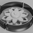 flower-and-mold-housing.png 3MF 3D Print Flower Diameter 20,4 cm with Mold Housing for silicone mold making