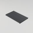 vise_jaw.png Flat Bellows Way Cover 150mm Width × 250mm Length – TPU Printable Strip Cover for Bridgeport, Shapeoko 5 Pro, Onefinity, Tormach, Mid CNC Router & VMC