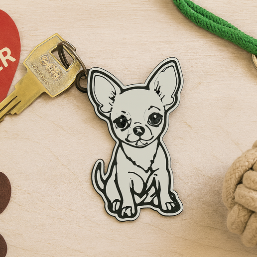 Chihuahua keychain 3D model