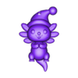 axolotl llavero_sencillo_gorrito1.stl Axolotl Mini – Keychain / Charm (3 Variants)