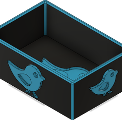 Captura.png Free STL file Guarda Tarjetas Con Tapa (Pajaro) / Save Cards (Bird) / boîte・3D printer design to download