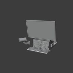 Main.jpg STL-Datei CCTV-Setup im Maßstab 1:64 - Kamera, Computer, Monitor, Tastatur・Modell zum Herunterladen und 3D-Drucken