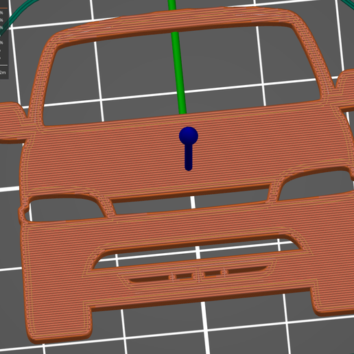 Toyota Hiace front key silhouette 3D model