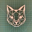 8BCB54D0-50BC-4EFE-AB07-6974A769F8B4_1_201_a.jpeg 2D lowpoly Cat wall decoration