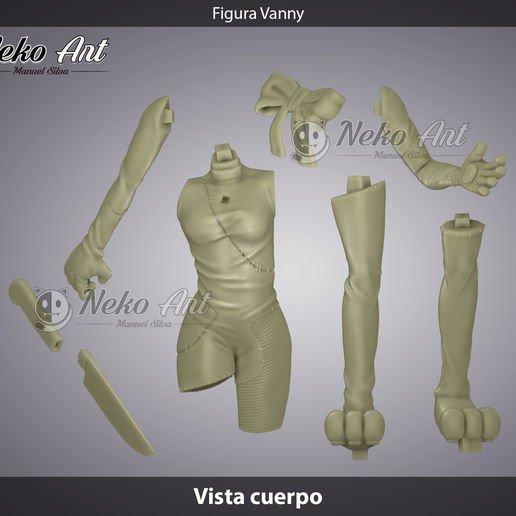 vista cuerpo.png Figure Vanny FNAF Security Breach 3D print model