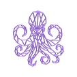 56.octopus.stl Octopus wall Sculpture 2D
