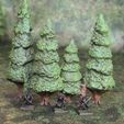 pine-trees-1-scale.jpg PINE OR FIR TREES FOR TABLETOP WARGAMING SCATTER TERRAIN OR SCENERY- NO SUPPORTS NEEDED!