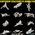 Spaceship-3dprinting-3dprints-miniature-minis-diorama-3dprint-bundle-pack-props-banner.jpg 20 Different Spaceship STL Diorama - Minature Collection Pack-Bundle