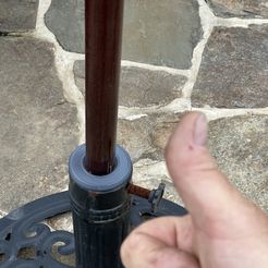 IMG_6591.jpg STL file patio umbrella base adapter・3D printing idea to download