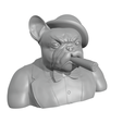 bulldog-bombetta.png Pack gentleman french bulldog with bowler hat and cigar style