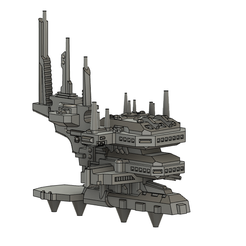 Stand-2021-12-11.png Free STL file BFG - Chaos Cruiser -Carrier Bridge・3D printable model to download