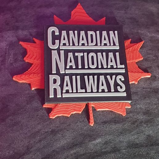 🛤️ Canadian National Railway - Railroad logo・ STL File for 3D printing ...