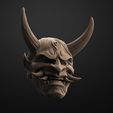 9.jpg Hannya Mask Pendant Magnet 7 Oni Mask Samurai Mask 3D print model