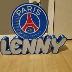 20230510_205209.jpg Archivo STL Nombre de la lámpara LENNY PSG・Modelo para descargar y imprimir en 3D