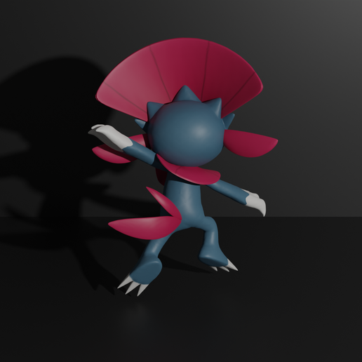 Weavile4.png Modèle d'impression 3D de Sneasel et Weavile