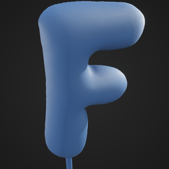 letter-F1.png Fichier STL Lettre bouffante CartoonF・Design à télécharger et à imprimer en 3D