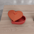 untitled1.png 3D Heart Shaped Jewelry Box for Valentine Gift with Stl File & Mini Box, Heart Art, Decorative Box, Boxes, Heart Decor, Storage Box