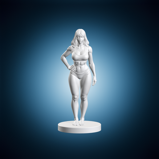 Athletic Woman Original Female Figure Statue