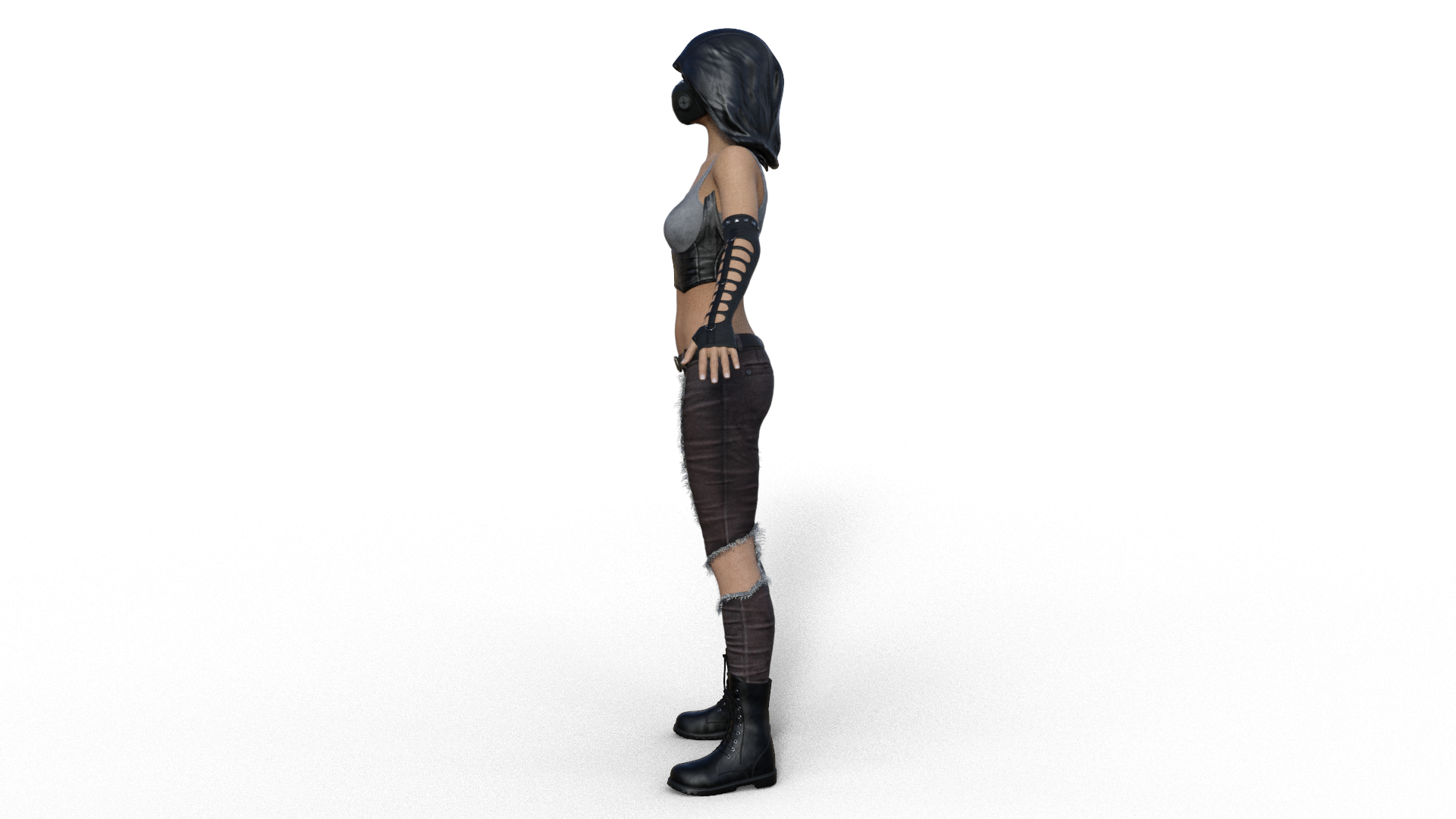 Download STL file Post Apocalyptic Girl Rigged • Model to 3D print ・ Cults
