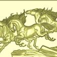 horse_c5.jpg Free STL file horses relief models for cnc・3D printing design to download